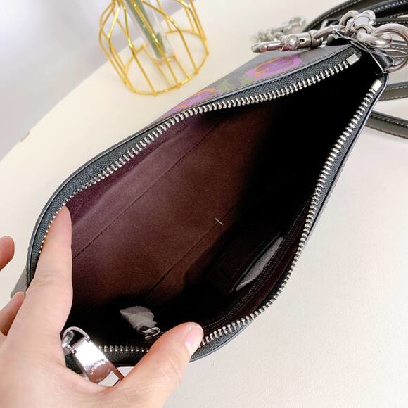 Coach CL406 Charlotte Shoulder Bag In Signature Canvas IN Brown Iris Multi - Picture 8 of 10